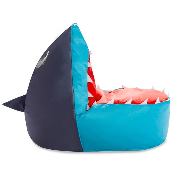 Shark Filled Bean Bag Chair or Cover Only for Toddlers and Kids, Large